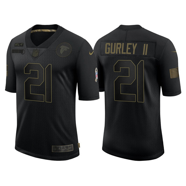 Men's Atlanta Falcons #21 Todd Gurley II 2020 Black Salute To Service Limited Stitched NFL Jersey